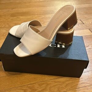 Coach white leather Maggi sandals